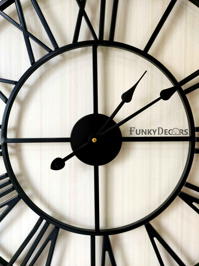 FunkyDecors Minimal Design Metal Wall Clock Watch Décor For Home Office Decor And Gifts 52 Cm