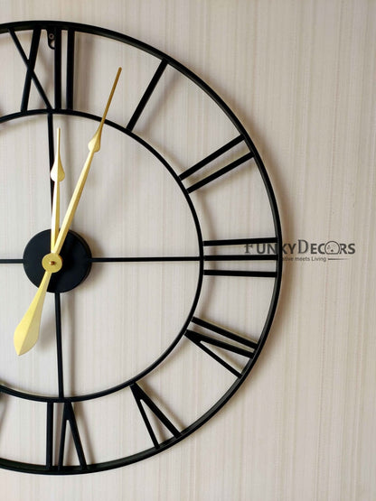 Funkytradition Minimal Design Metal Wall Clock Watch Décor For Home Office Decor And Gifts 72 Cm