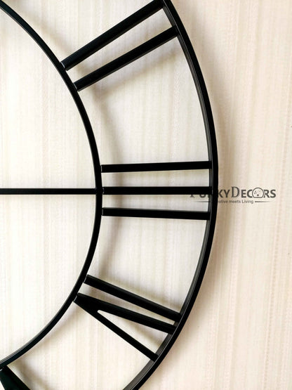 Funkytradition Minimal Design Metal Wall Clock Watch Décor For Home Office Decor And Gifts 72 Cm