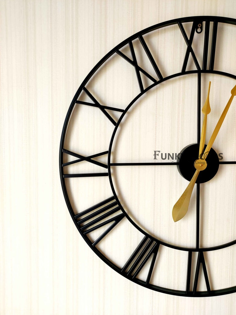 FunkyDecors Minimal Design Metal Wall Clock Watch Décor For Home Office Decor And Gifts 72 Cm