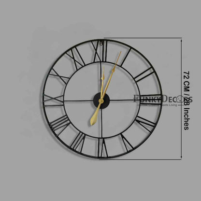 Funkytradition Minimal Design Metal Wall Clock Watch Décor For Home Office Decor And Gifts 72 Cm