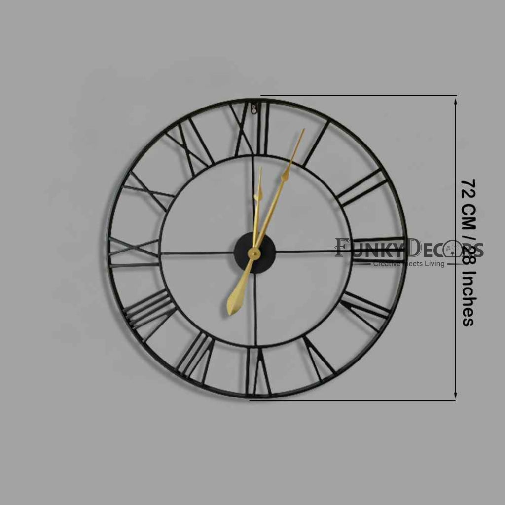 FunkyDecors Minimal Design Metal Wall Clock Watch Décor For Home Office Decor And Gifts Clocks