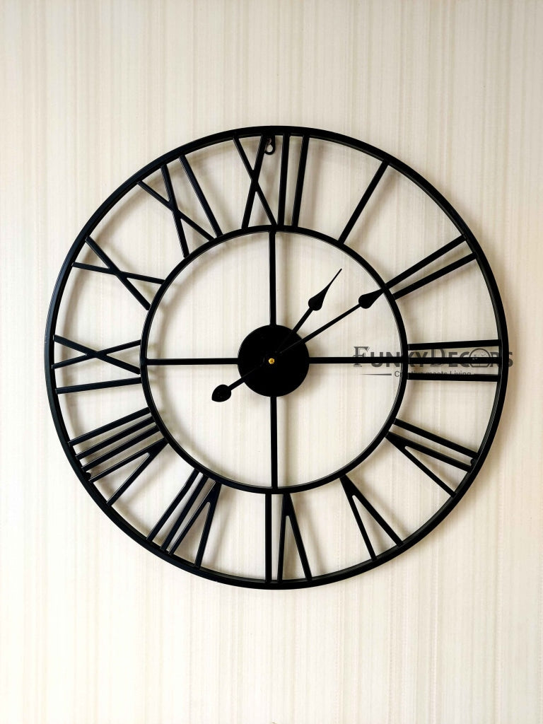 FunkyDecors Minimal Design Metal Wall Clock Watch Décor For Home Office Decor And Gifts Clocks
