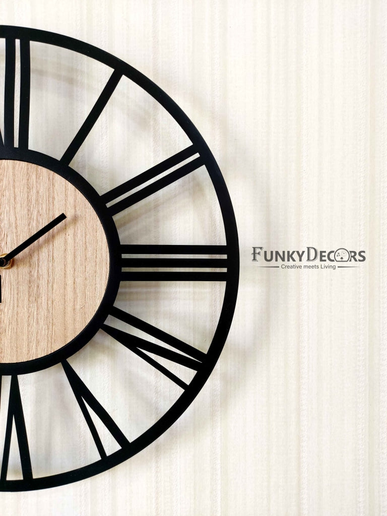 FunkyDecors Minimal Metal Wall Clock Watch Decor For Home Office And Gifts Clocks