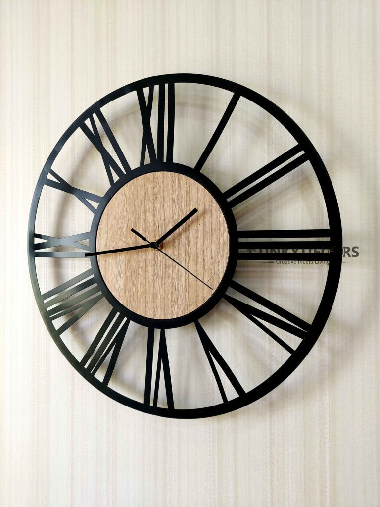 FunkyDecors Minimal Metal Wall Clock Watch Decor For Home Office And Gifts Clocks