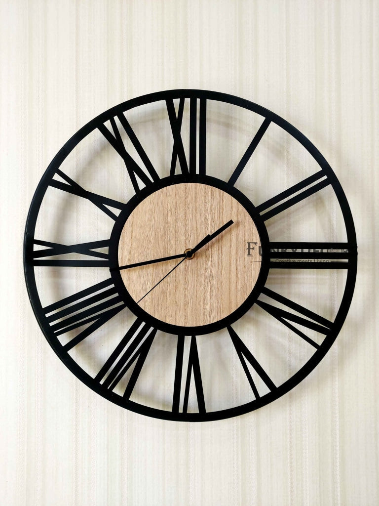 FunkyDecors Minimal Metal Wall Clock Watch Decor For Home Office And Gifts Clocks
