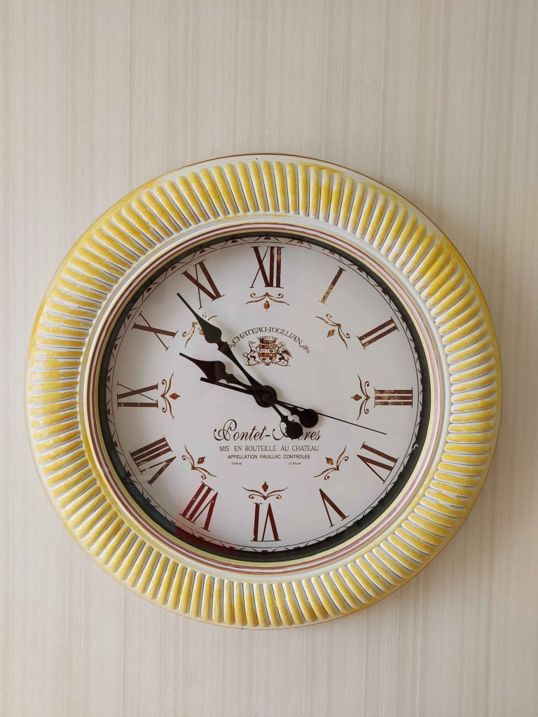 Funkytradition Minimal Multicolor Round Wall Clock Watch Decor For Home Office And Gifts 48 Cm Tall