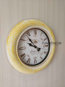 Funkytradition Minimal Multicolor Round Wall Clock Watch Decor For Home Office And Gifts 48 Cm Tall