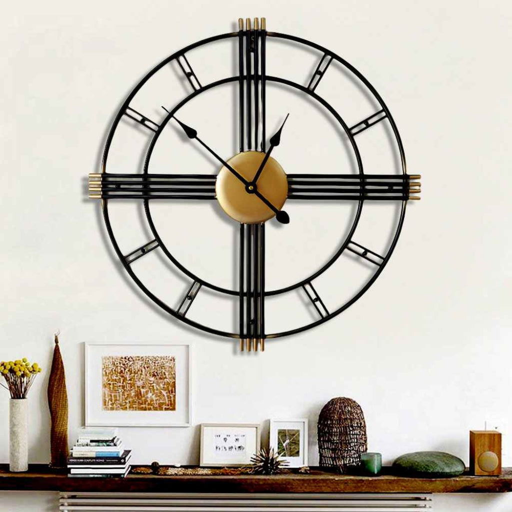 FunkyDecors Minimal Pencil Design Metal Wall Clock Watch Decor For Home Office And Gifts 24