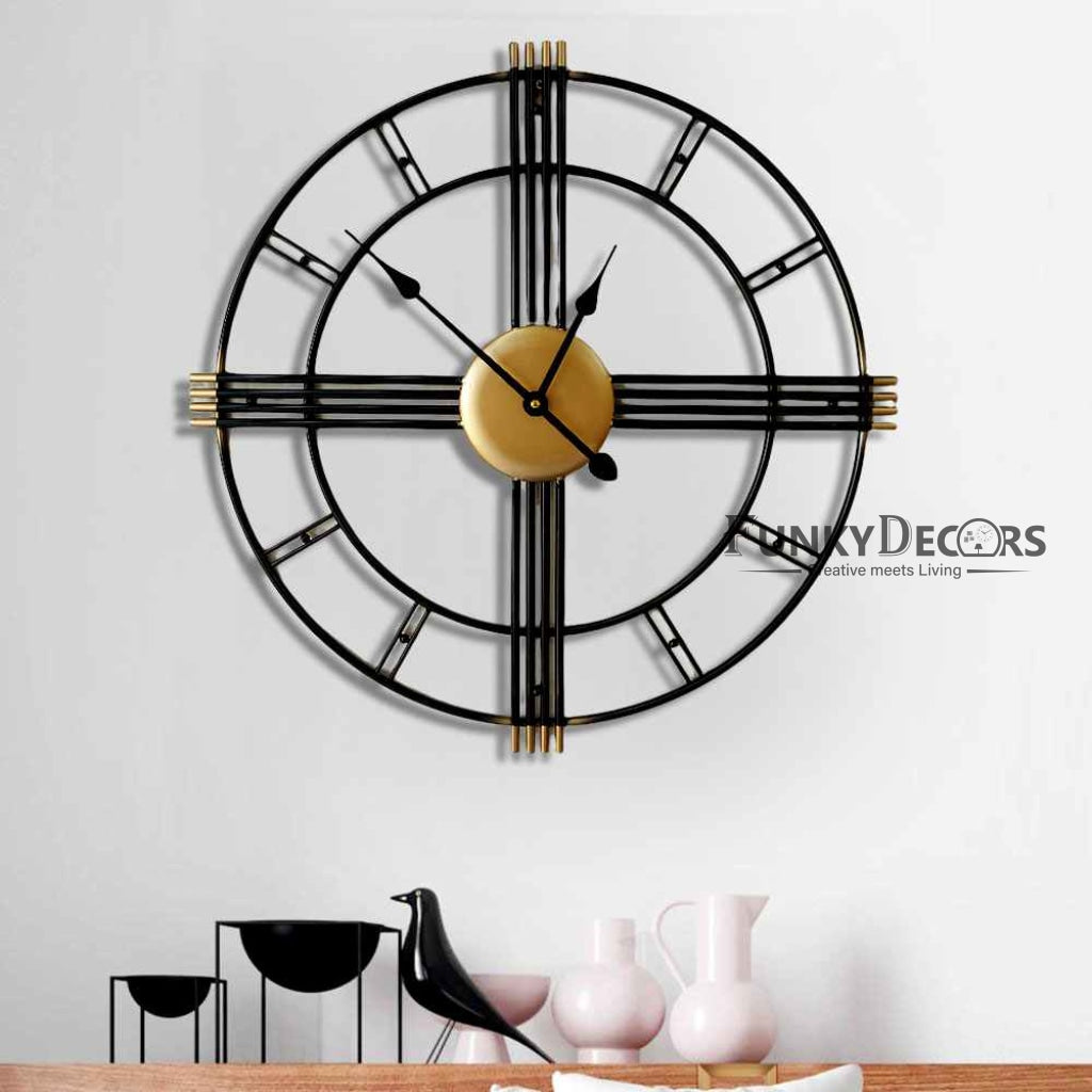 FunkyDecors Minimal Pencil Design Metal Wall Clock Watch Decor For Home Office And Gifts Clocks
