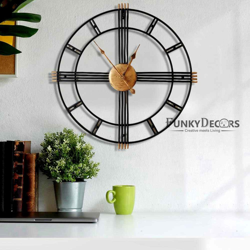 FunkyDecors Minimal Pencil Design Metal Wall Clock Watch Decor For Home Office And Gifts Clocks