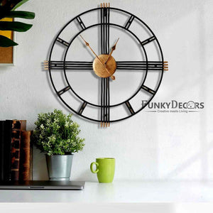 Funkytradition Minimal Pencil Design Metal Wall Clock Watch Decor For Home Office And Gifts Clocks