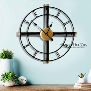 Funkytradition Minimal Pencil Design Metal Wall Clock Watch Decor For Home Office And Gifts Clocks