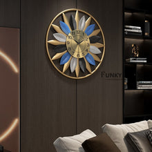 Load image into Gallery viewer, Funkytradition Modern Minimalist Creative Simple Flower Shape Metal Wall Clock Watch Decor For Home
