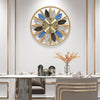 Funkytradition Modern Minimalist Creative Simple Flower Shape Metal Wall Clock Watch Decor For Home