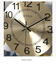 Load image into Gallery viewer, Funkytradition Modern Minimalist Creative Simple Leaf Shape Metal Wall Clock Watch Decor For Home
