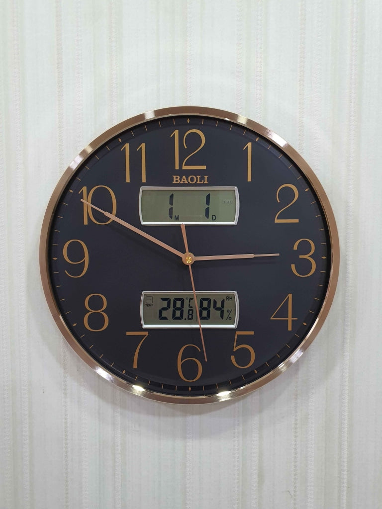 Funkytradition Multicolor Analogue With Digital Date And Time Wall Clock Watch Decor For Home Office