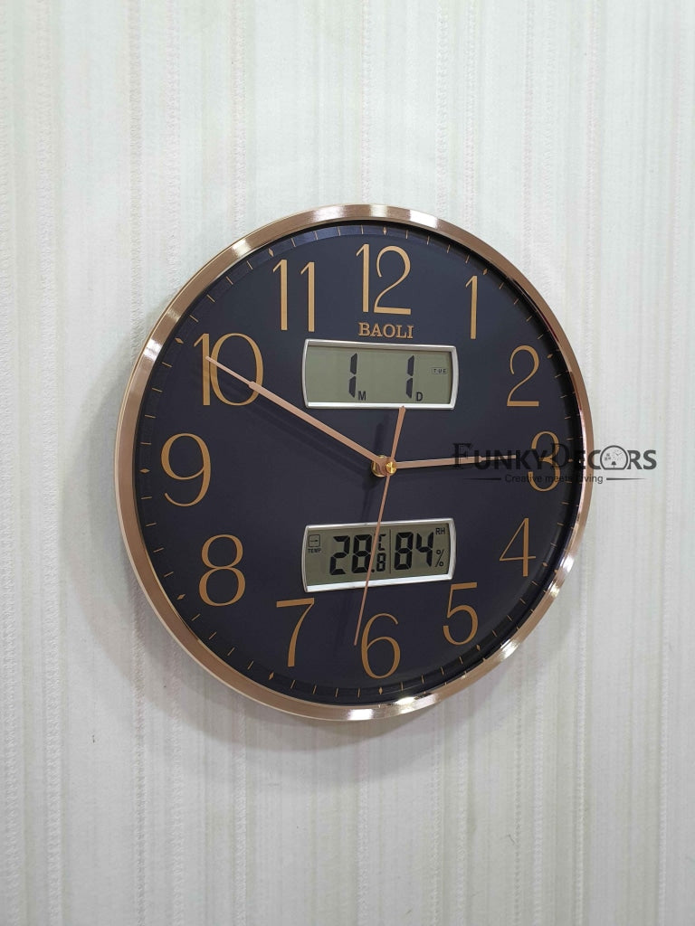 Funkytradition Multicolor Analogue With Digital Date And Time Wall Clock Watch Decor For Home Office