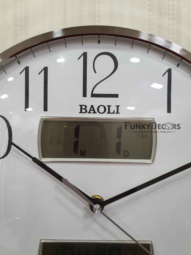 Funkytradition Multicolor Analogue With Digital Date And Time Wall Clock Watch Decor For Home Office