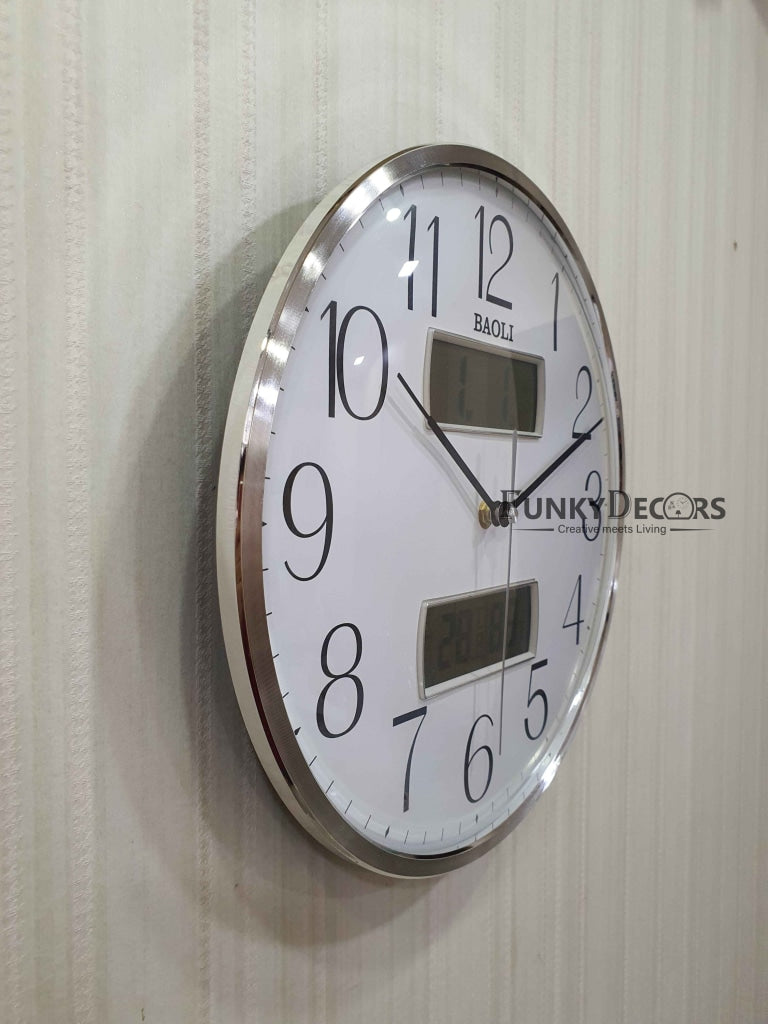 Funkytradition Multicolor Analogue With Digital Date And Time Wall Clock Watch Decor For Home Office