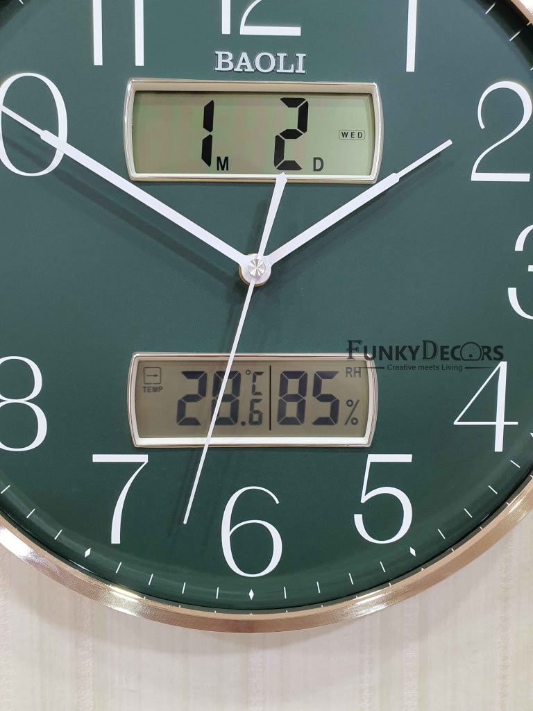 Funkytradition Multicolor Analogue With Digital Date And Time Wall Clock Watch Decor For Home Office