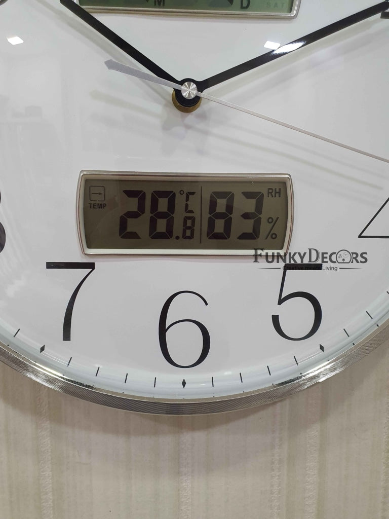 Funkytradition Multicolor Analogue With Digital Date And Time Wall Clock Watch Decor For Home Office