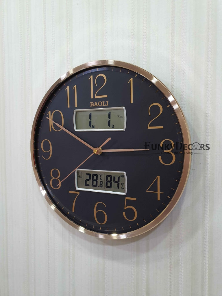 Funkytradition Multicolor Analogue With Digital Date And Time Wall Clock Watch Decor For Home Office