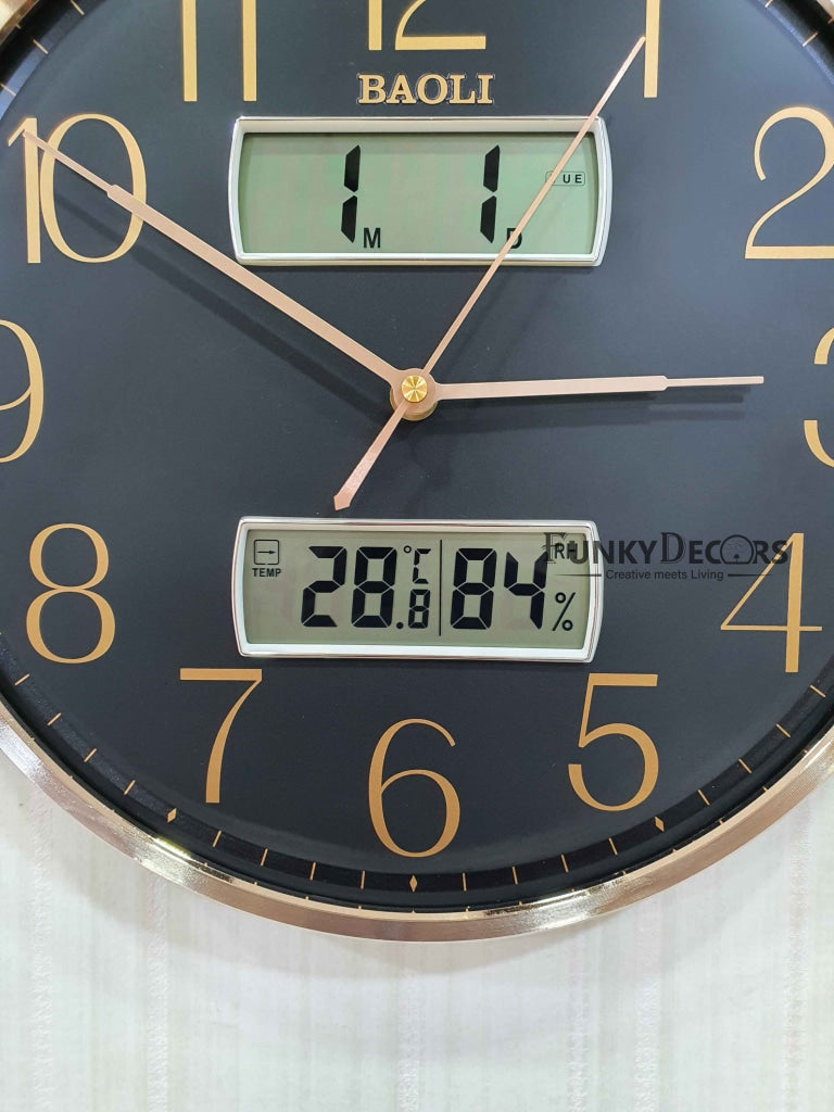Funkytradition Multicolor Analogue With Digital Date And Time Wall Clock Watch Decor For Home Office