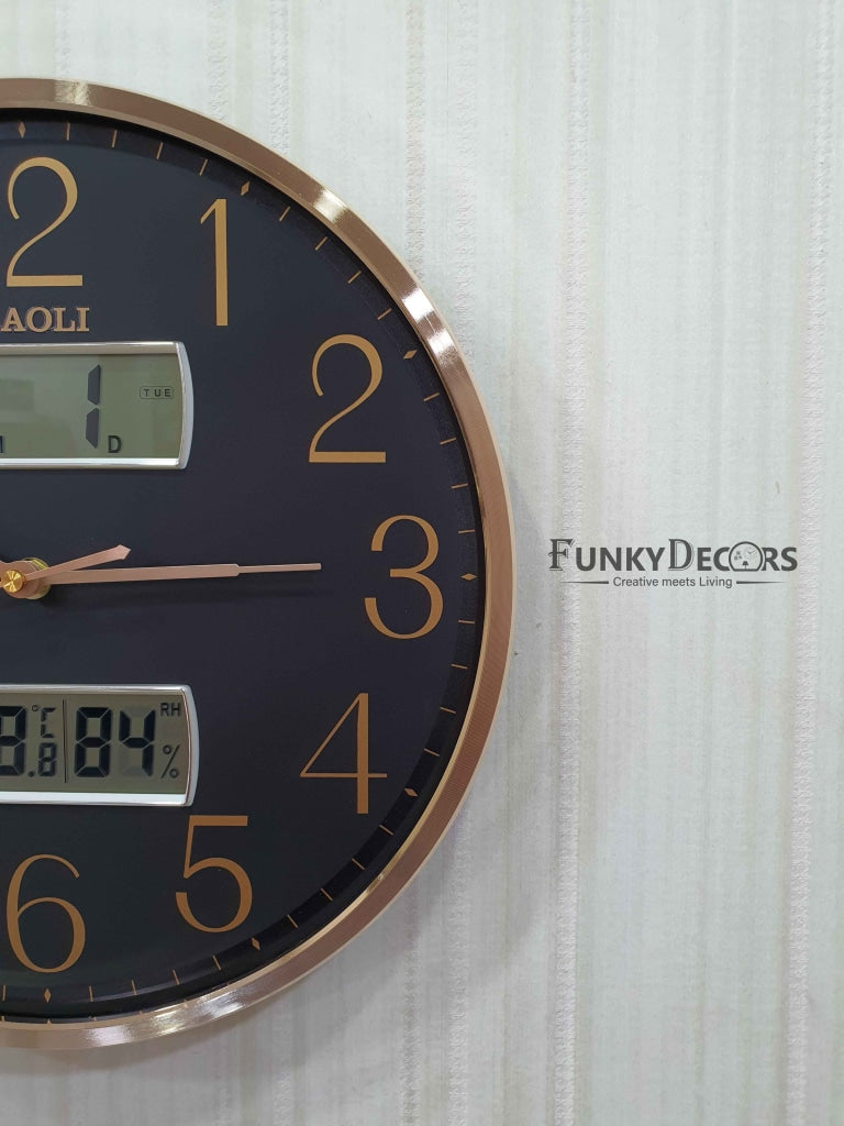 Funkytradition Multicolor Analogue With Digital Date And Time Wall Clock Watch Decor For Home Office