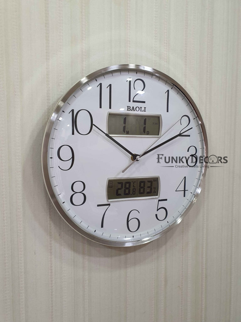 Funkytradition Multicolor Analogue With Digital Date And Time Wall Clock Watch Decor For Home Office