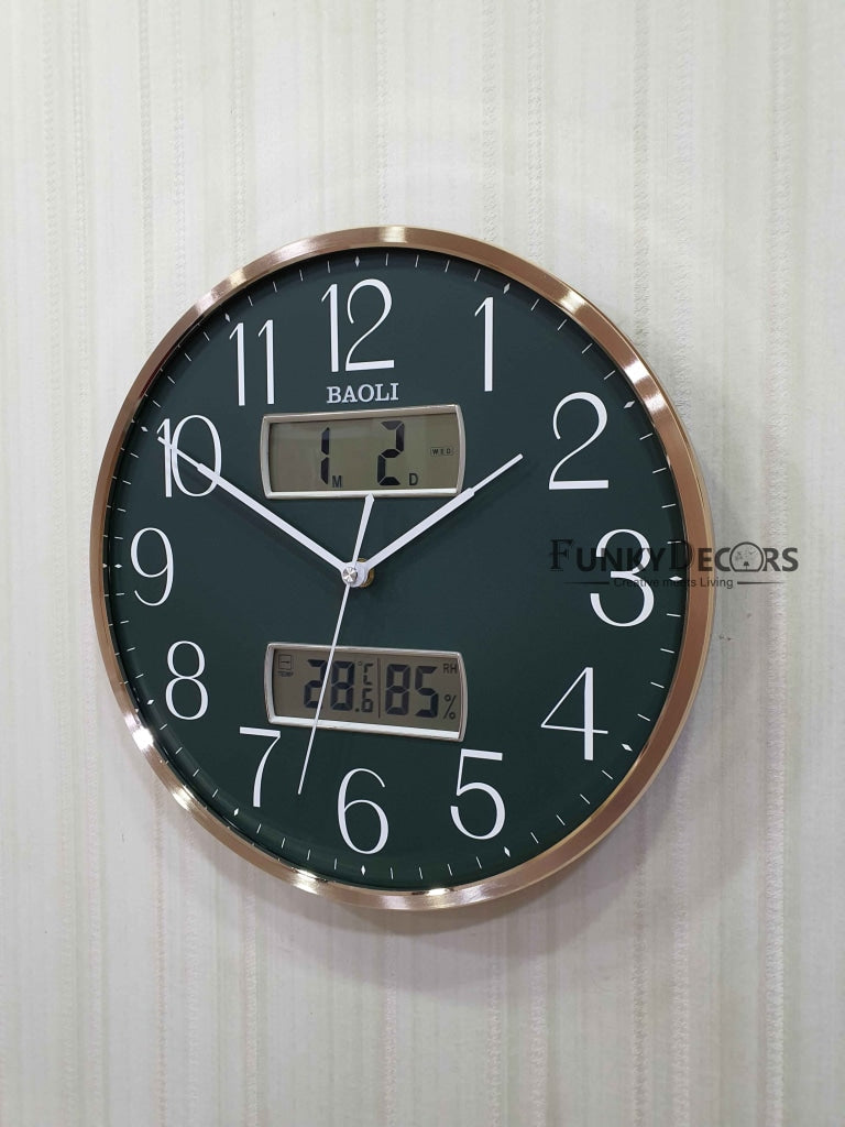 Funkytradition Multicolor Analogue With Digital Date And Time Wall Clock Watch Decor For Home Office