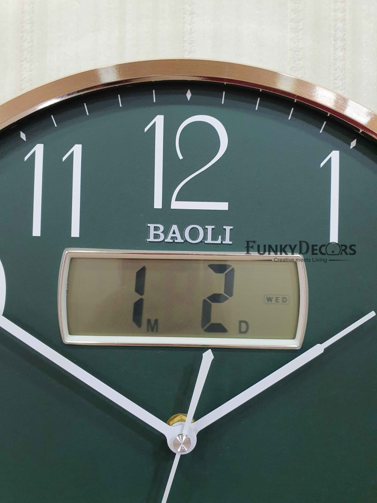 Funkytradition Multicolor Analogue With Digital Date And Time Wall Clock Watch Decor For Home Office