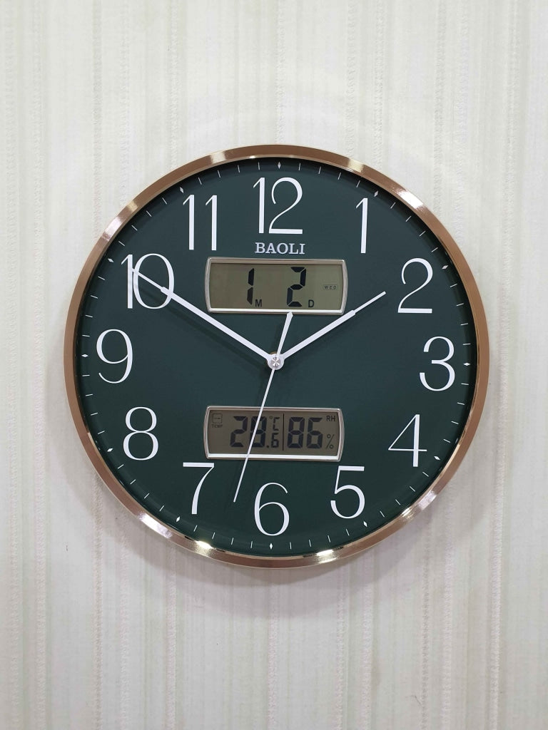 FunkyDecors Multicolor Analogue With Digital Date And Time Wall Clock Watch Decor For Home Office
