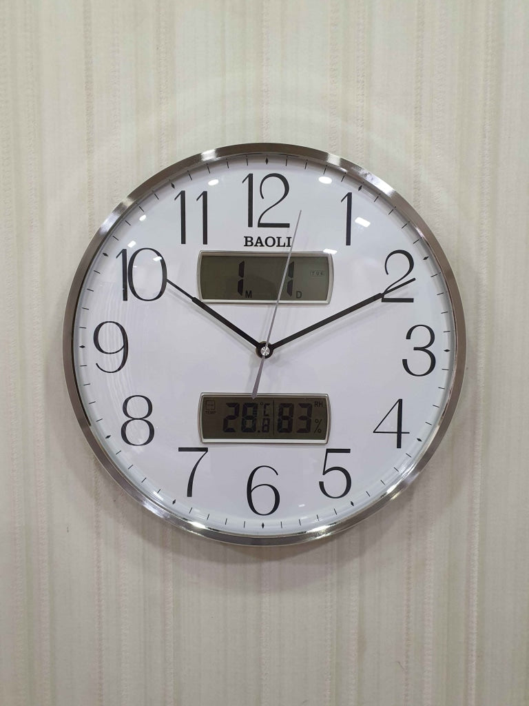 Funkytradition Multicolor Analogue With Digital Date And Time Wall Clock Watch Decor For Home Office