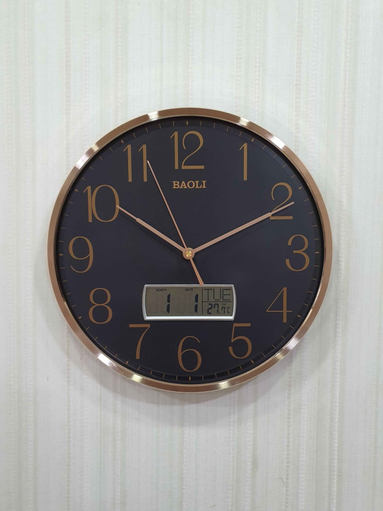 Funkytradition Multicolor Analogue With Digital Date And Time Wall Clock Watch Decor For Home Office