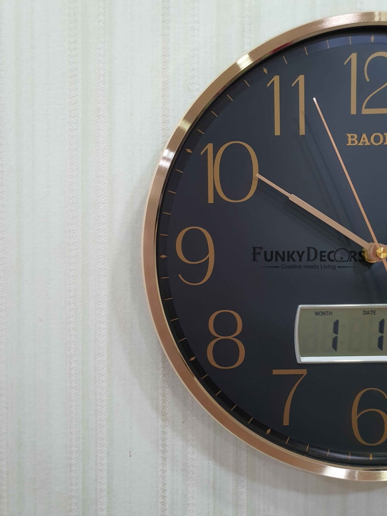 Funkytradition Multicolor Analogue With Digital Date And Time Wall Clock Watch Decor For Home Office