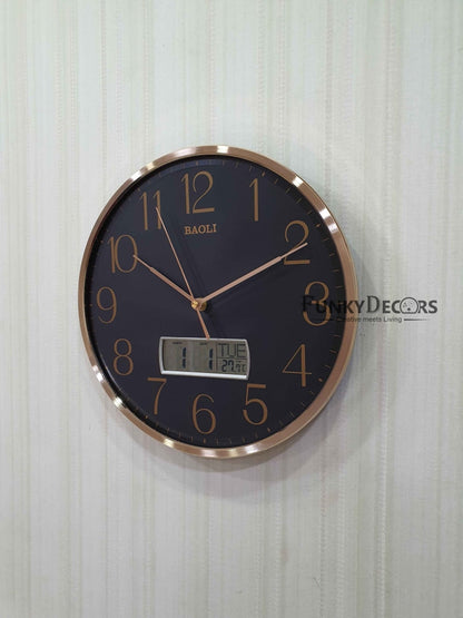 Funkytradition Multicolor Analogue With Digital Date And Time Wall Clock Watch Decor For Home Office