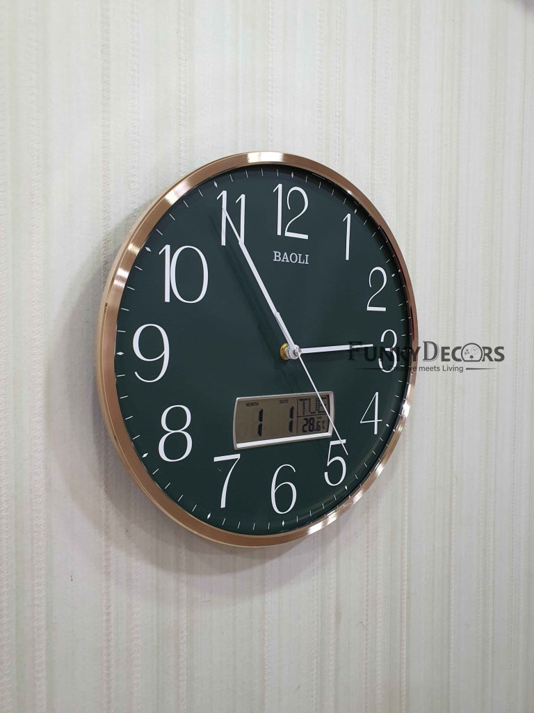 Funkytradition Multicolor Analogue With Digital Date And Time Wall Clock Watch Decor For Home Office