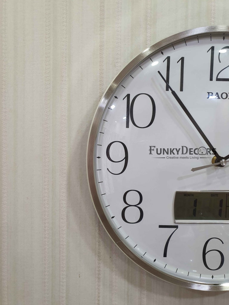 Funkytradition Multicolor Analogue With Digital Date And Time Wall Clock Watch Decor For Home Office