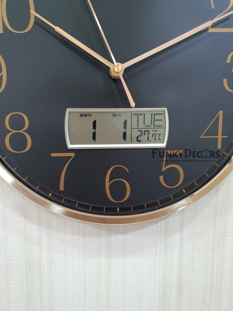 Funkytradition Multicolor Analogue With Digital Date And Time Wall Clock Watch Decor For Home Office