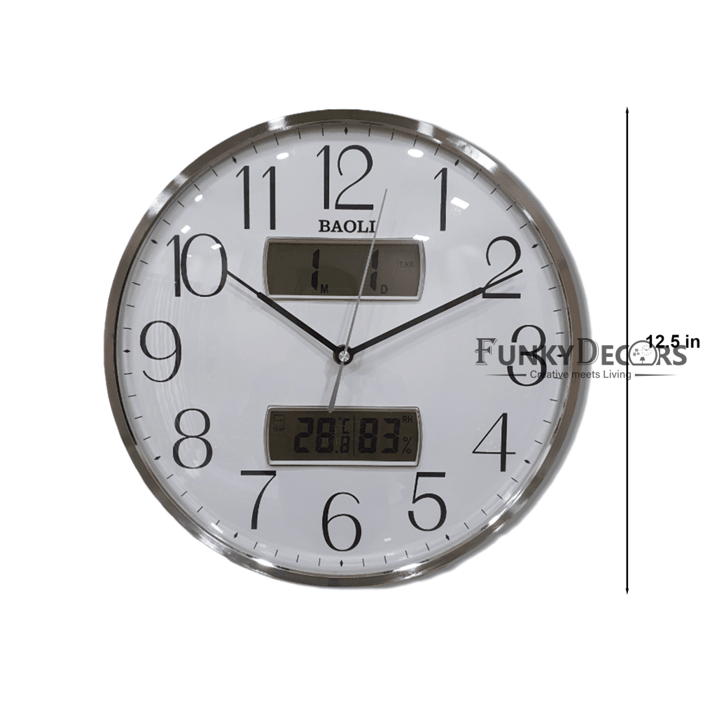 Funkytradition Multicolor Analogue With Digital Date And Time Wall Clock Watch Decor For Home Office