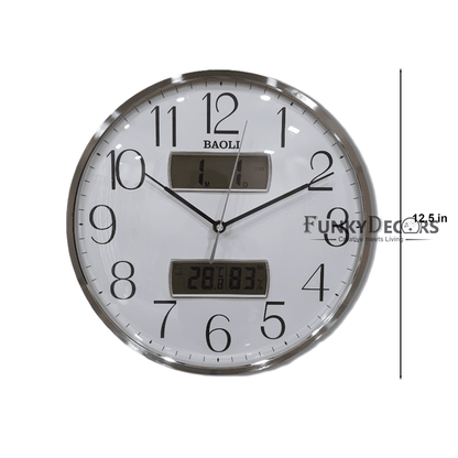 Funkytradition Multicolor Analogue With Digital Date And Time Wall Clock Watch Decor For Home Office