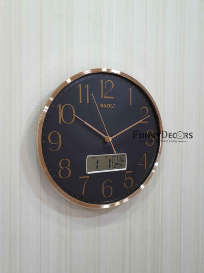 Funkytradition Multicolor Analogue With Digital Date And Time Wall Clock Watch Decor For Home Office
