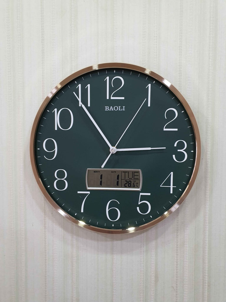 Funkytradition Multicolor Analogue With Digital Date And Time Wall Clock Watch Decor For Home Office
