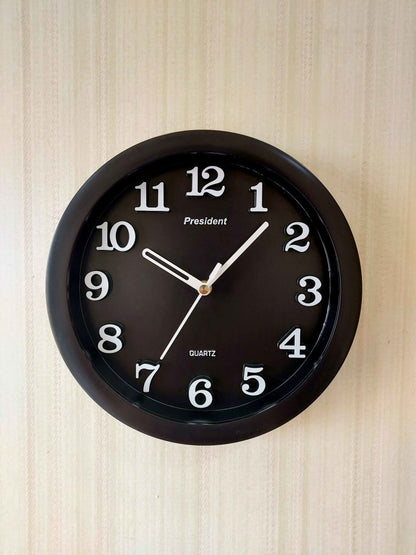 Funkytradition Multicolor Minimal Wall Clock Watch Decor For Home Office And Gifts Black Clocks