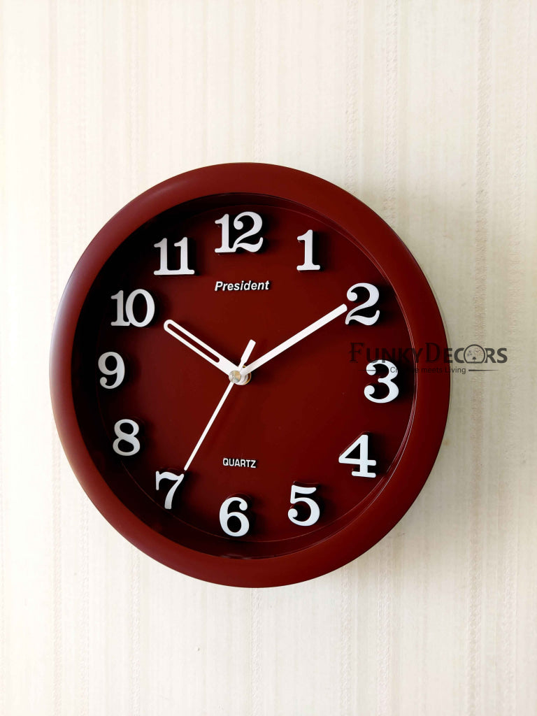 Funkytradition Multicolor Minimal Wall Clock Watch Decor For Home Office And Gifts Clocks