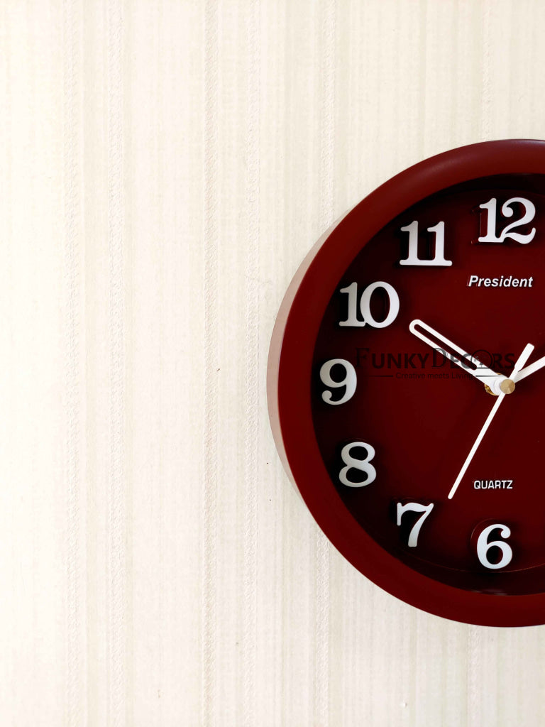 Funkytradition Multicolor Minimal Wall Clock Watch Decor For Home Office And Gifts Clocks