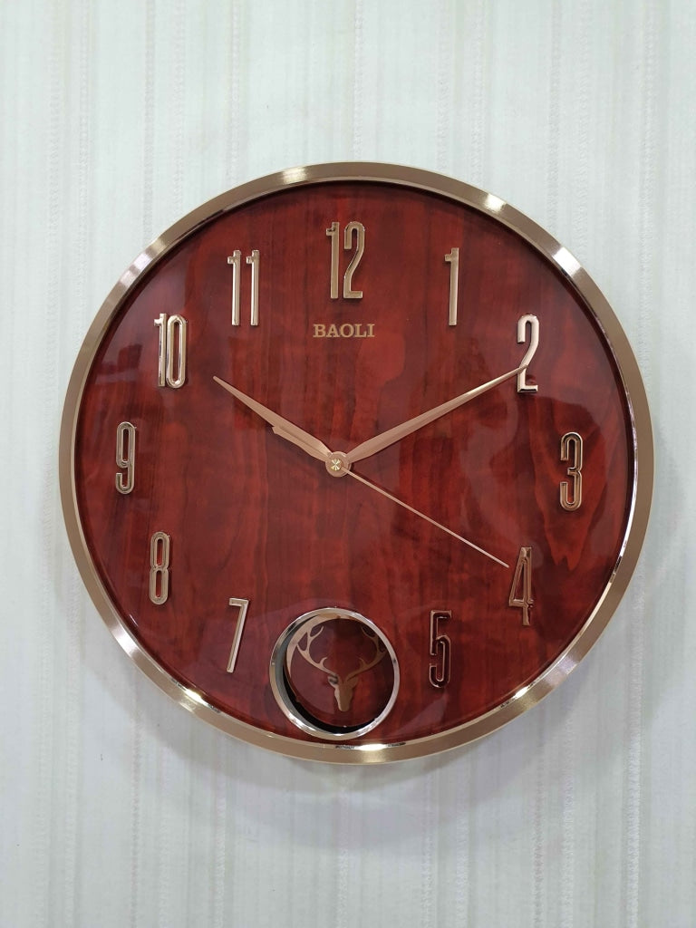 Funkytradition Multicolor Reindeer Pendulum Wall Clock Watch Decor For Home Office And Gifts 35 Cm