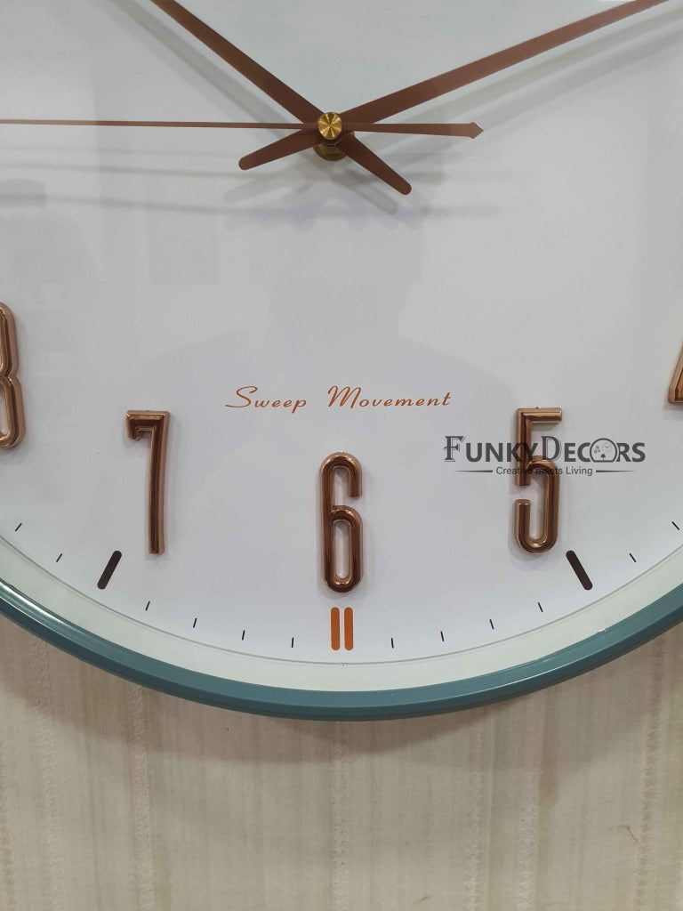 Funkytradition Multicolor Reindeer Wall Clock Watch Decor For Home Office And Gifts 50 Cm Tall