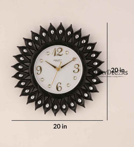Funkytradition Multicolor Sun Shaped Wall Clock Watch Decor For Home Office And Gifts 40 Cm Tall